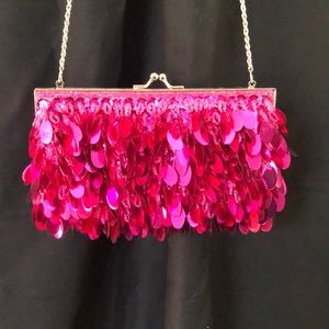 Beaded Fushia Bag